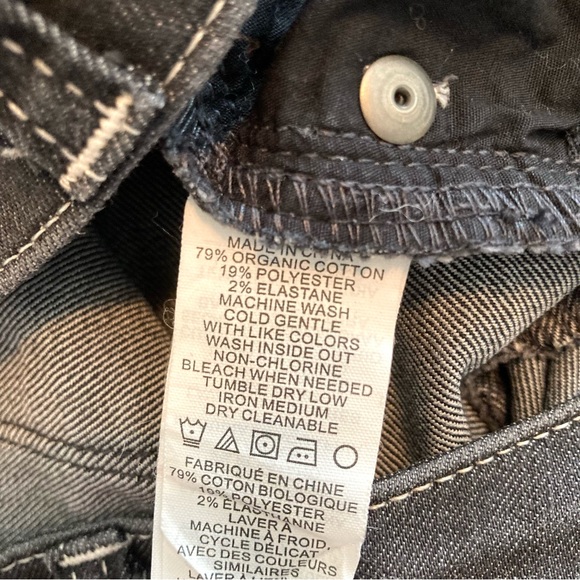 PRANA Kayla Jeans Black Wash White Contrast Stitch Stretch Skinny Slim - Picture 7 of 14